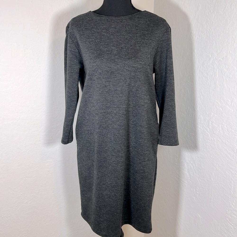 Uniqlo Gray Jersey Knit Sheath Dress, Size Medium M